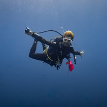 Me after successfully completing the Divemaster training! 