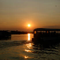 Sunset over water