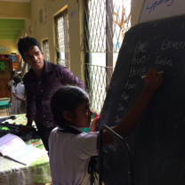 Each week students visit local government schools and teach free English classes to primary aged children. A great experience to join in with.