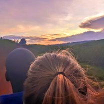Sunset from the back of a boata boata