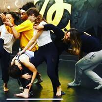 Dance practice for mixed-gender dancers.