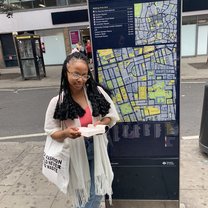 Studying while waiting for the tube 