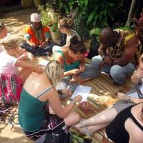 Art teaching with locals