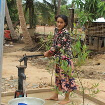 Provide clean water. Many Cambodian families do not have access to water, building a well helps out several families and really changes lives for the better