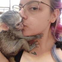 Aine loves to receive many kisses and she always hugs us  