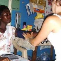 Taking blood pressure