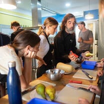 students in cooking class