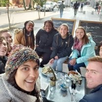 group bonding at a local cafe in town!