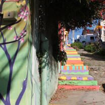 Colorful steps in Valparaiso