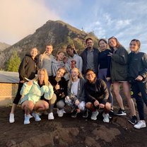 Sunrise hike up Mt Batur with the other volunteers 