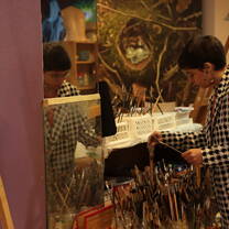 Choosing through wide variety of brushes