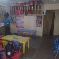 Teacher inspecting the classroom