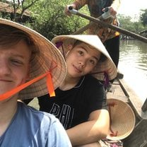 Nick Zander and Duy Anh on the Mekong