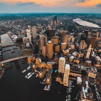 Overhead view of Boston