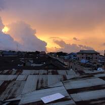 sunset at the bar