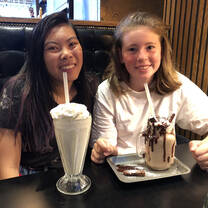 Ice cream with my new friend from Denmark