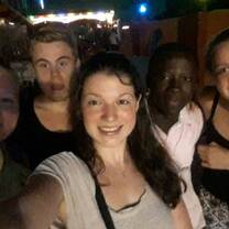 First day in Ghana night time fun having