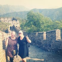 My sister and me on the Great Wall of China. Amazing experience!