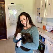 feeding baby Reina