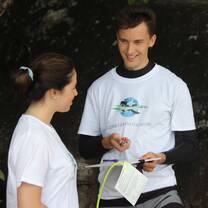 Volunteers working