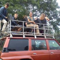 Waiting for our tour guide for  safari