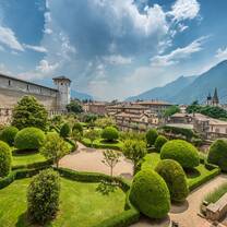 Well-manicured garden in Italy.