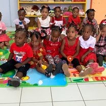 Pre-school students on Valentine’s Day 