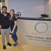 Internship  My boss and I at my internship in North Sydney