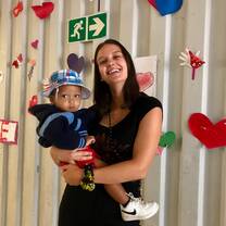 Me and a baby in my class!