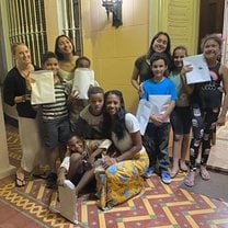 Students that came everyday to council of churches to learn english.