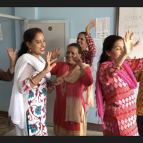 Ladies dancing at the Soroptimist Club