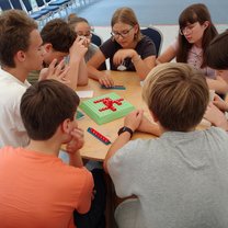 Students playing Word Up