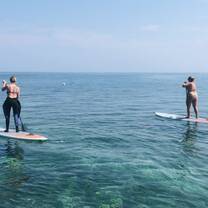 Paddle boarding on free time 