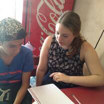 Studying hard