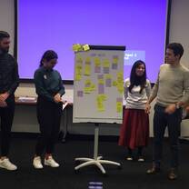 Presentation at concept generation workshop during project ideation