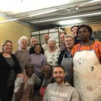 Serving lunch at Point 32 for refugees