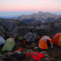 Mountain Adventure Skills Training students develop mountain skills in the high alpine.