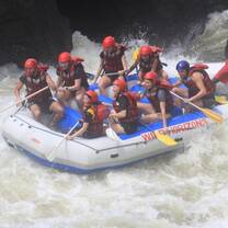 Rafting in the Zambezi river