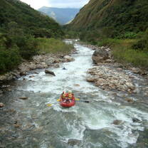 Why not spend a day off whitewater rafting through the Andes?