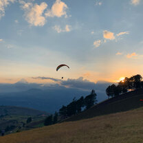 Paragliding Paragliding with a sunset.
