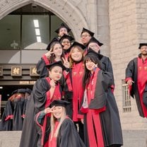 Graduation Day: KU (Korea University) had a cute ceremony to commemorate our experience. We got the cap and gown and everything! 