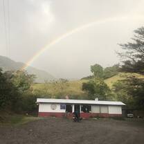 A beautiful rainbow at the local store.