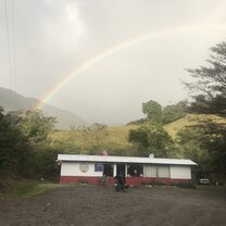 A beautiful rainbow at the local store.