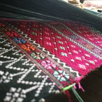 Learn about traditional Karen fabric weaving