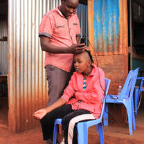 Francis is not only a guard but also a hairdresser haha. He was shaving hair for all the kids due to their school's rule.