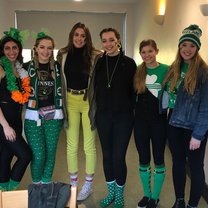 We went into Dublin for the parade on St. Patrick's Day all dressed up!