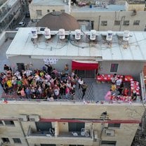Purim party on the roof