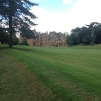 A view of the back of the abbey. There are multiple paths on the grounds that are great to explore on a sunny day. 