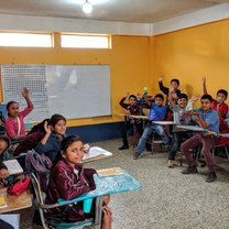 Students in class at Escuela Oficial Rural Mixta