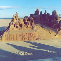 Beach Day in Valencia Valencia Sand Castle at the Beach